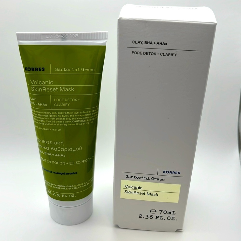 3/$30 🆕 KORRES Santorini Grape Volcanic Skinreset Mask 70 ML full size